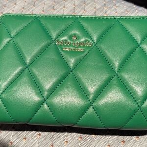 Kate Spade Vibrant Green Quilted Wallet